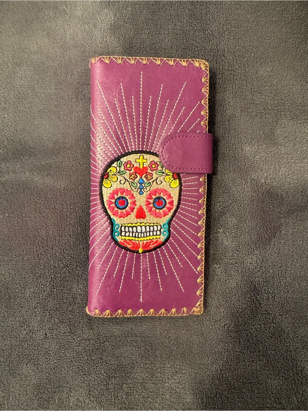 Purple Sugar Skull Wallet